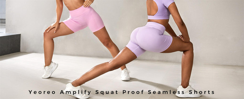 YEOREO Amplify Shorts for Women Seamless Scrunch 7.5 Short Gym Active  Workout Biker Shorts at  Women's Clothing store