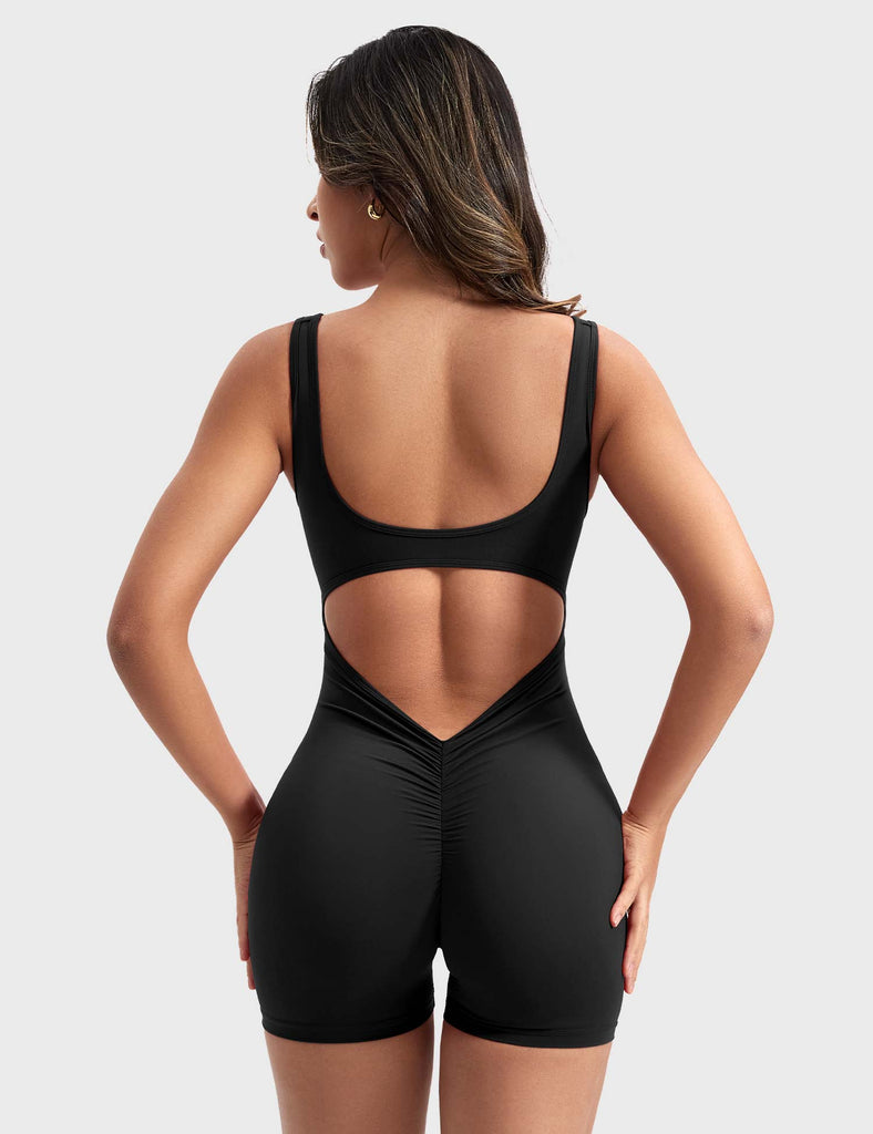 Buy YEOREO One Piece Jumpsuits for Women Tummy Control Liza Sleeveless Workout  Jumpsuits Backless Bodycon V Back Scrunch Rompers Online at  desertcartMalaysia