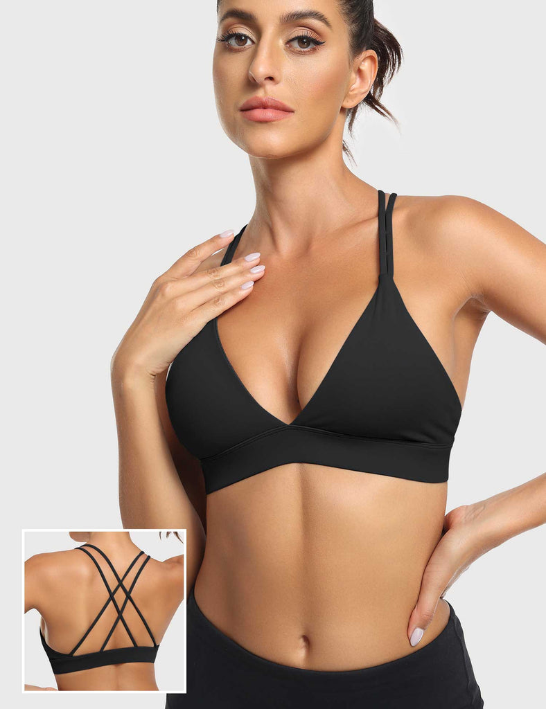 Buy YEOREO Naomi Backless Sports Bra for Women Y Back Strappy Yoga Bra  Padded Low Impact Workout Crop Tank Tops Online at desertcartParaguay