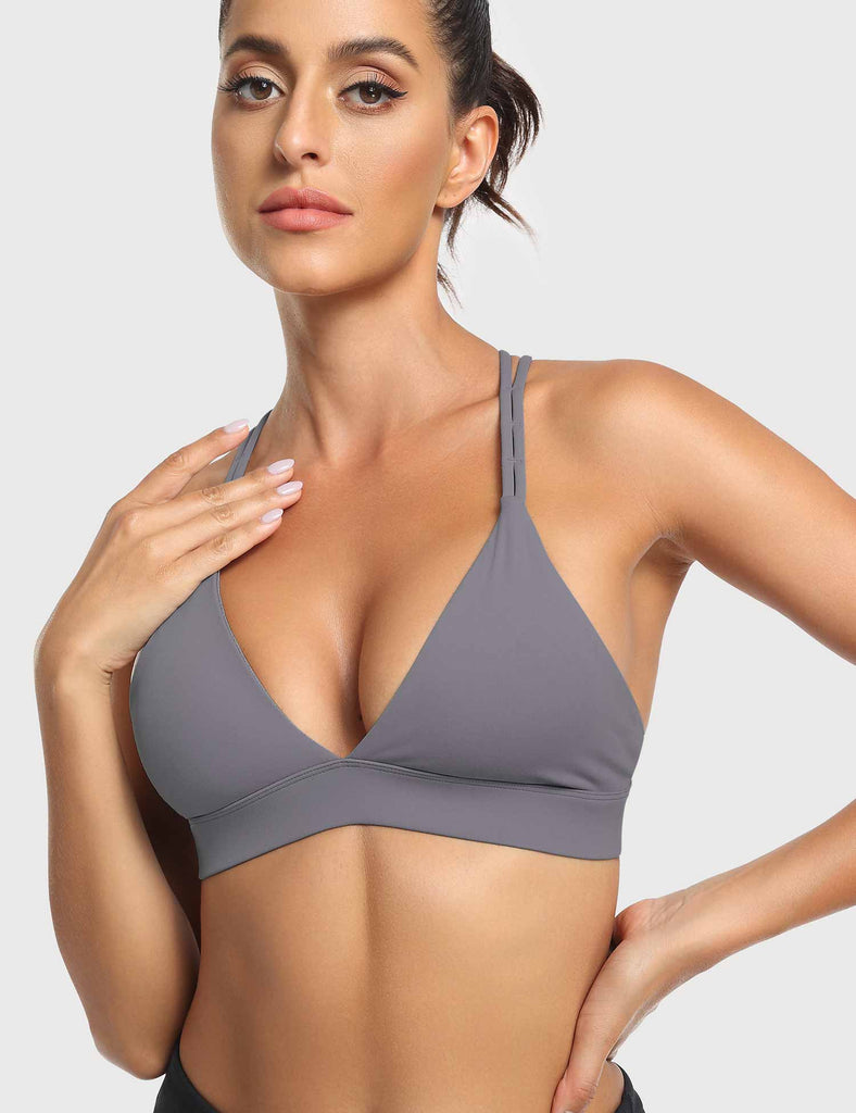 Buy YEOREO Workout Sports Bras for Women Padded Strappy Open Back Gym Bra  Lorelie Light Impact Criss Cross Yoga Crop Top Online at  desertcartSeychelles
