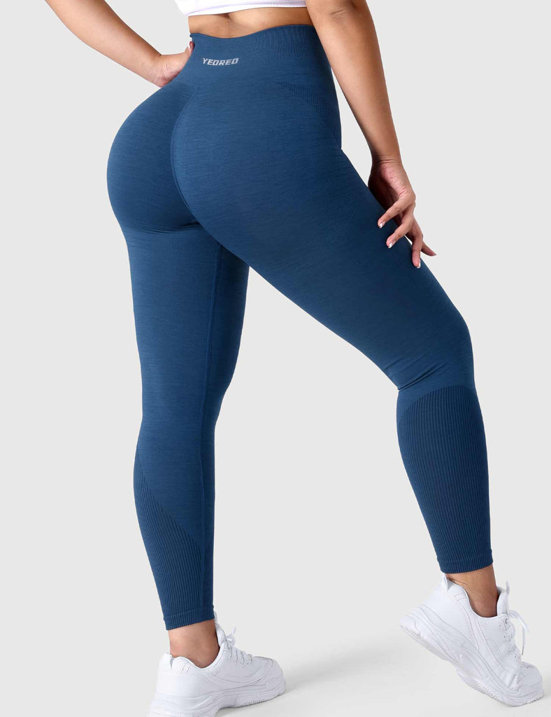 Alphalete amplify leggings indigo blue scrunch butt size medium NWT high  waisted