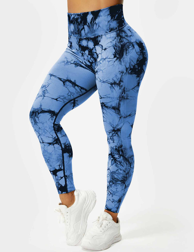 fvwitlyh Yoga Pants for Women Flare Leg Ladies Solid Color Tie Dyed  Jacquard Honeycomb Pocket Scrunch Yoga Pants for Women
