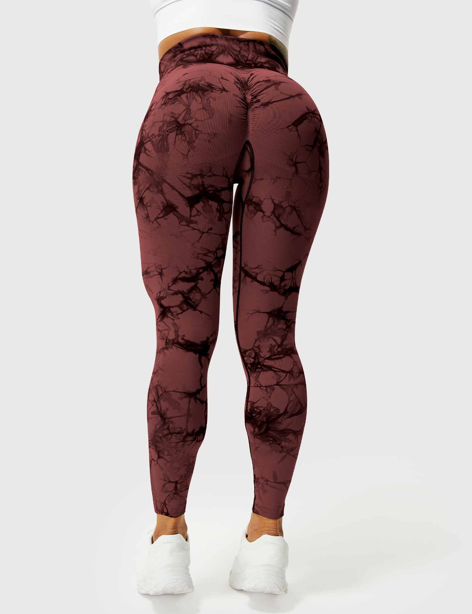 Tie Dye Leggings Red/Black