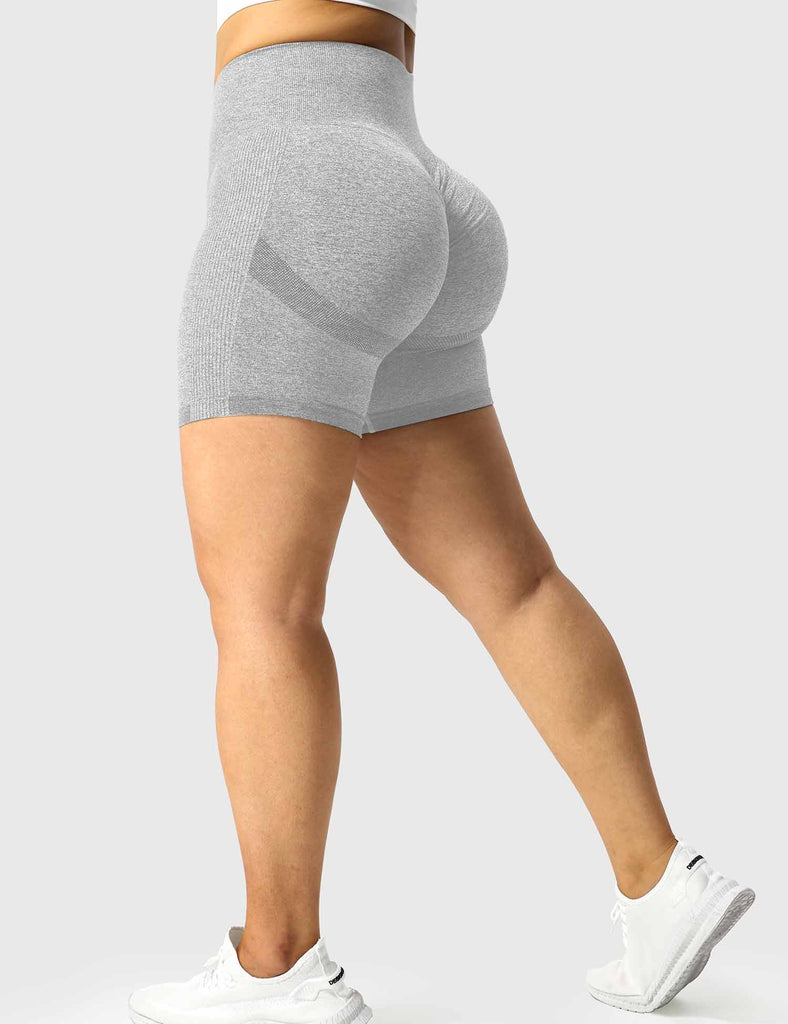 YEOREO Scrunch Butt Workout Shorts Women 3.5 Seamless V Cross Waist Sport  Gym Amplify Shorts