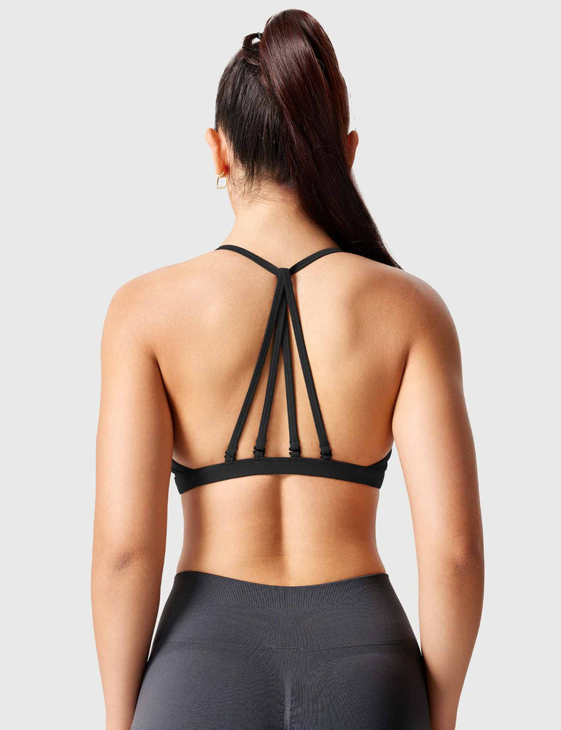 YEOREO Pearl Women's Sports Bra Strappy Criss Cross Back Bra Removable  Padded Yoga Crop Top : : Clothing, Shoes & Accessories