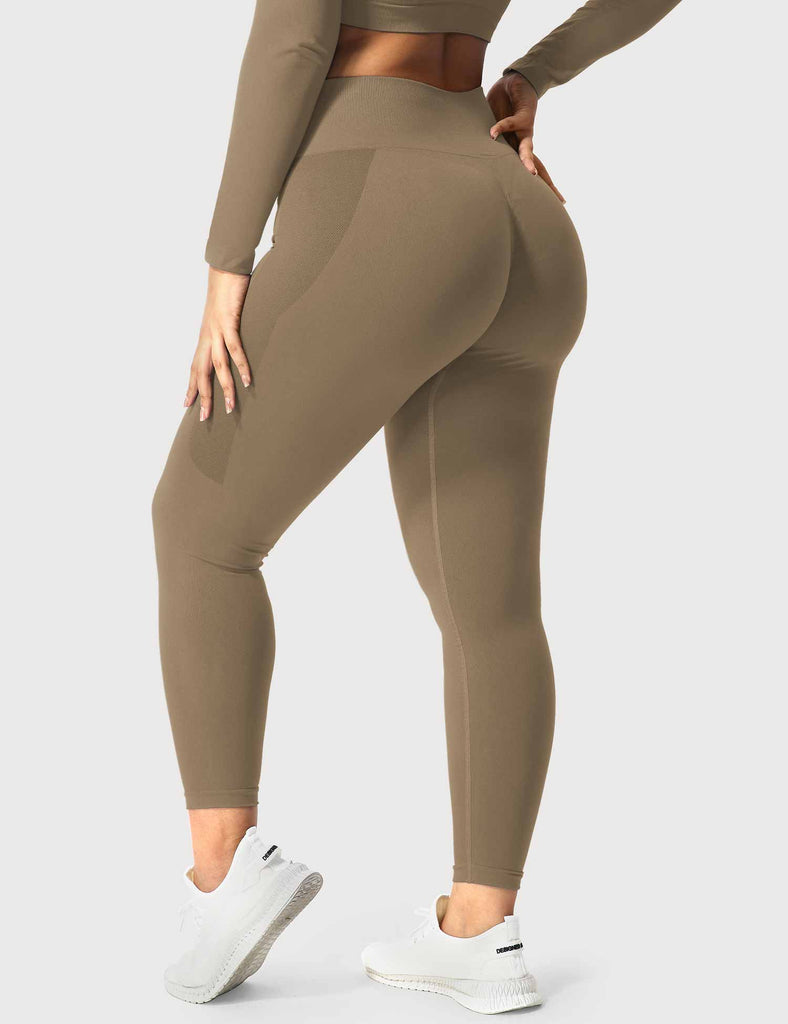  YEOREO Women's Scrunch Leggings High Waisted Workout Leggings  Seamless Butt Lifting Pants Booty Gym Yoga Leggings Chocolate XL :  Clothing, Shoes & Jewelry