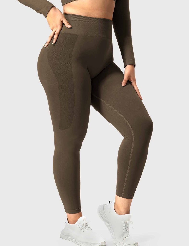  YEOREO Women Seamless Ozone Workout Leggings High Waisted Butt  Lifting Recycled Yoga Pants Chocolate S : Clothing, Shoes & Jewelry