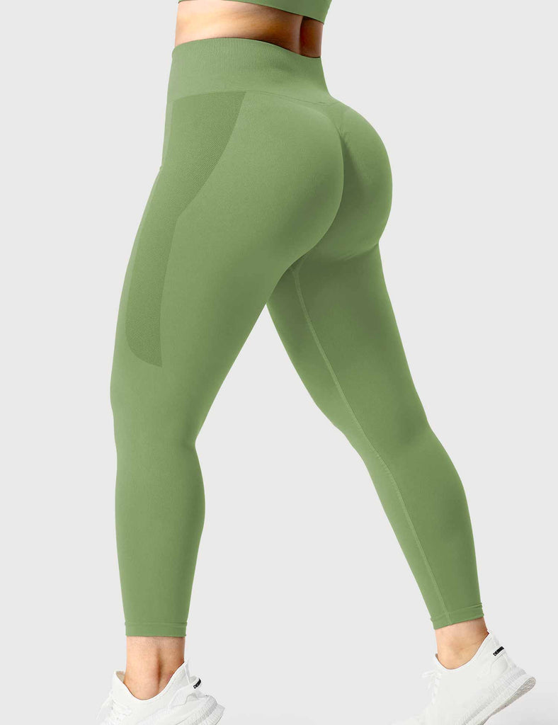 YEOREO Women High Waist Workout Gym Vital Seamless Leggings Yoga Pants, #1  Scrunch Dark Green, Small : : Clothing, Shoes & Accessories